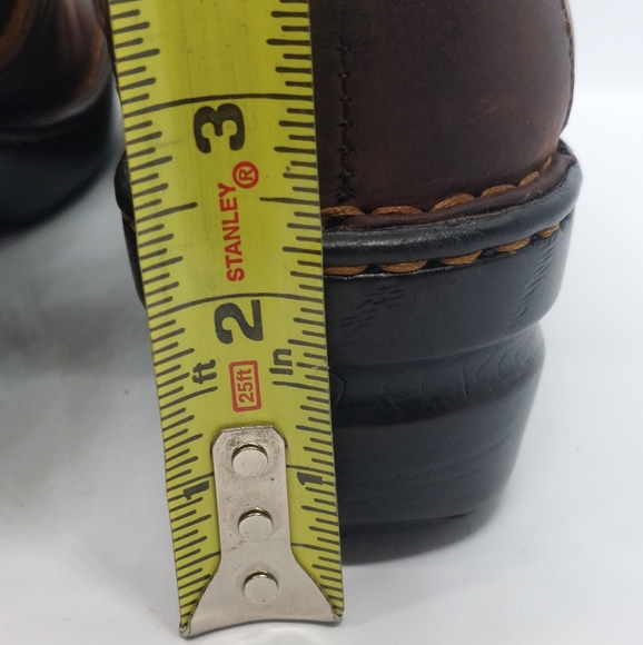 BORN Toby Duo Womens Shoes 10M Brown Slip On Mule Clog Loafer Leather Comfy - Picture 8 of 13